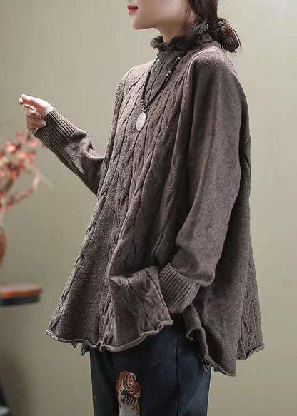 LP | Elegante maglione a collo alto in maglia a cavi