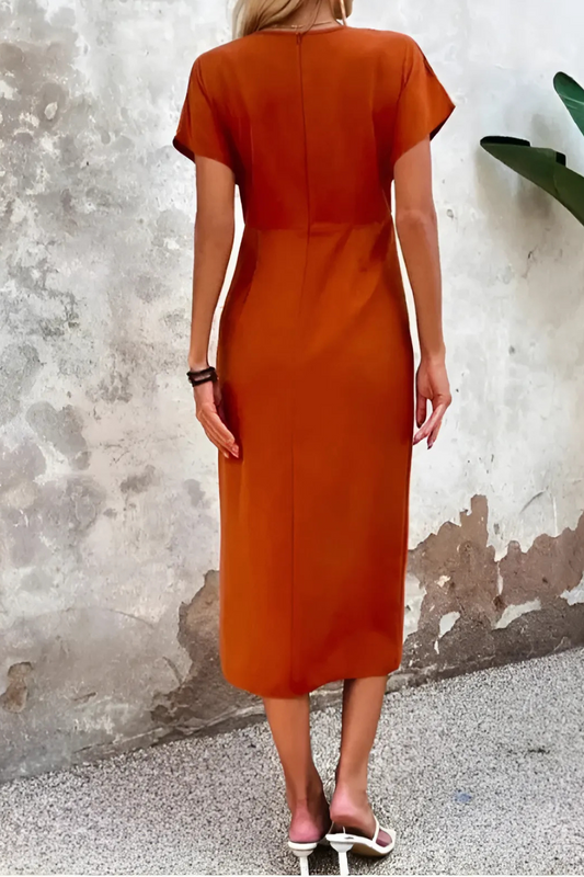 LP | Abiti midi arancioni con scollo a V