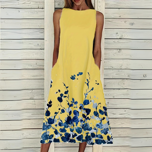 LP | Abito elegante senza maniche con stampa floreale
