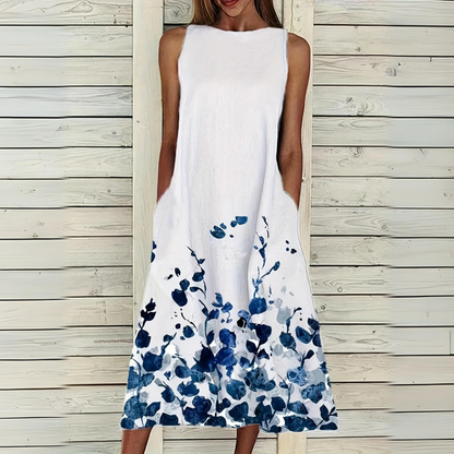 LP | Abito elegante senza maniche con stampa floreale