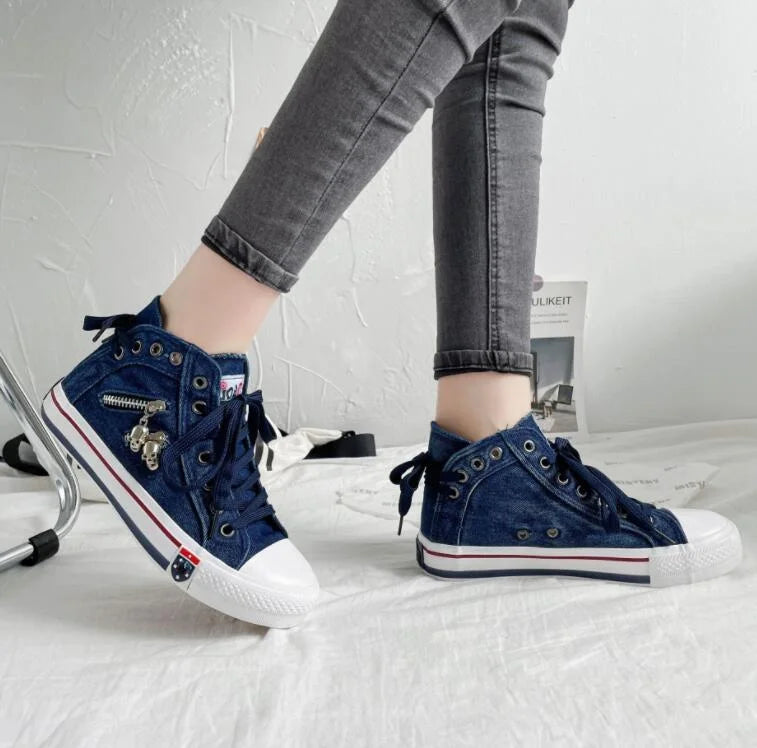 LP | Sneakers alla moda in tela con dettaglio zip