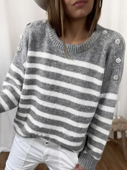 LP |Maglia a righe chic a maniche lunghe