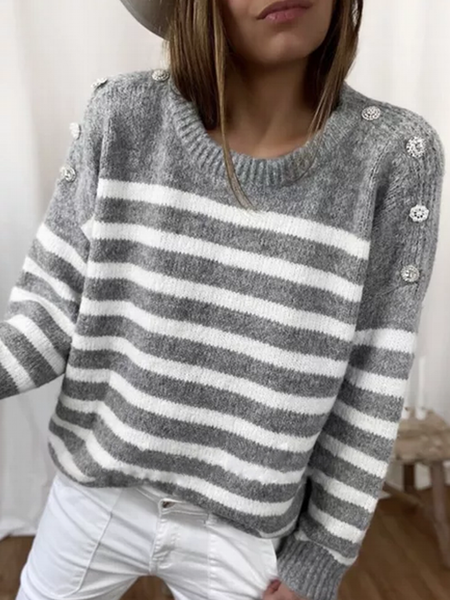 LP |Maglia a righe chic a maniche lunghe