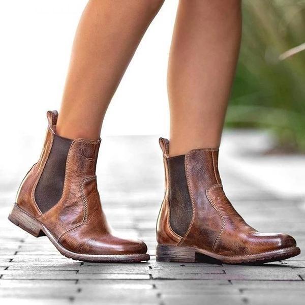 LP | Stivaletti da donna in pelle stile vintage