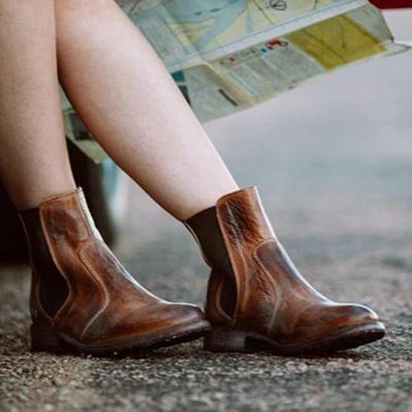 LP | Stivaletti da donna in pelle stile vintage