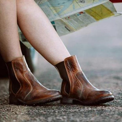 LP | Stivaletti da donna in pelle stile vintage