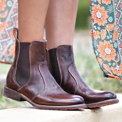LP | Stivaletti da donna in pelle stile vintage