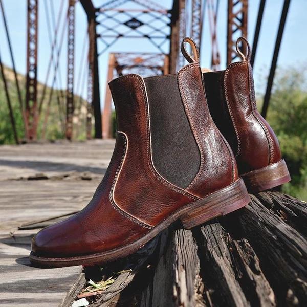 LP | Stivaletti da donna in pelle stile vintage