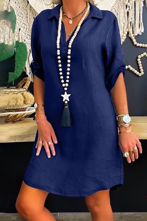 LP | Abito a camicia con maniche arrotolate