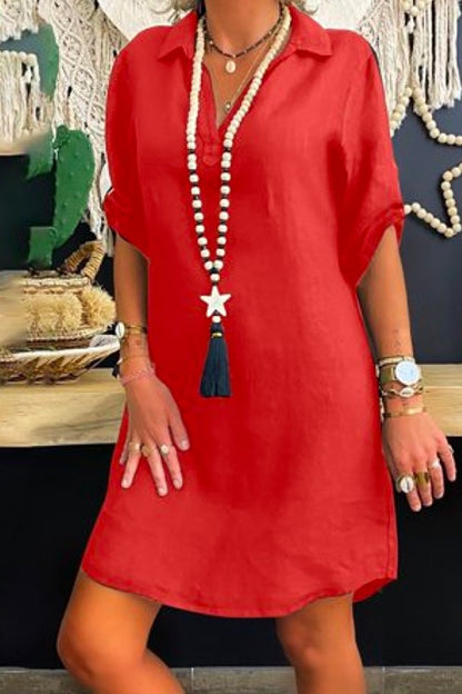 LP | Abito a camicia con maniche arrotolate
