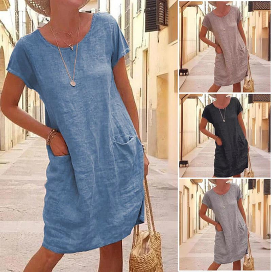 LP | Abito elegante da donna con scollatura rotonda