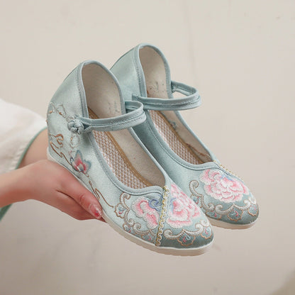 LP | Scarpe eleganti con zeppa ricamata