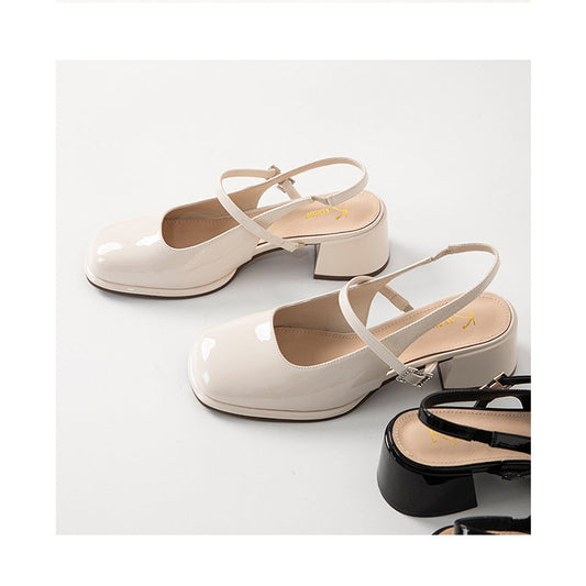 LP a blocco con fibbie in finto cuoio da donna LD |