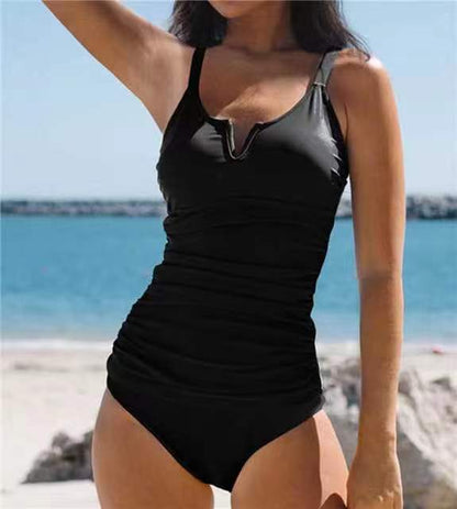 LP | Tankini stampato con scollo a V