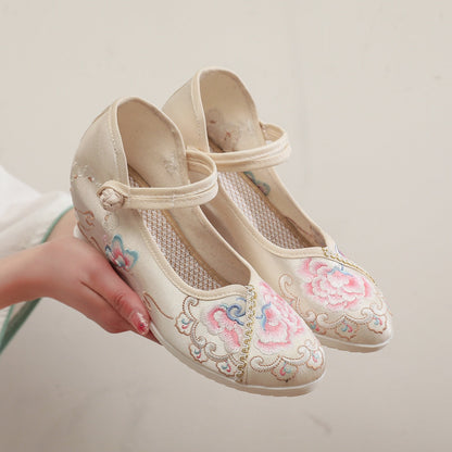 LP | Scarpe eleganti con zeppa ricamata