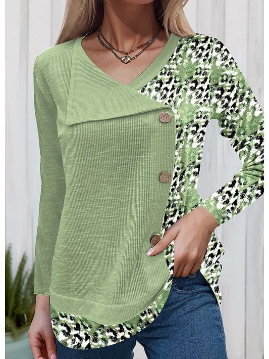 LP | Elegante camicia a maniche lunghe con abbottonatura alla moda