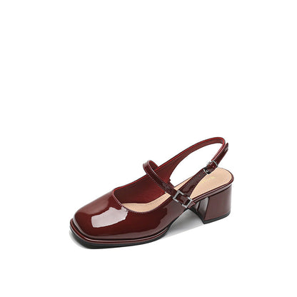 LP a blocco con fibbie in finto cuoio da donna LD |