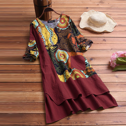 LP | Abito elegante con stampa mandala