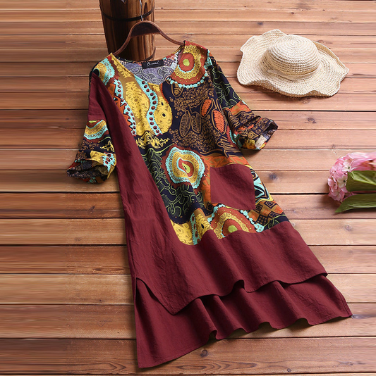 LP | Abito elegante con stampa mandala