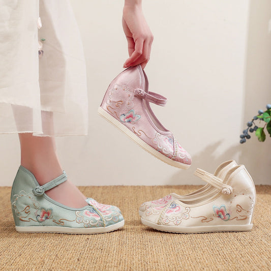 LP | Scarpe eleganti con zeppa ricamata