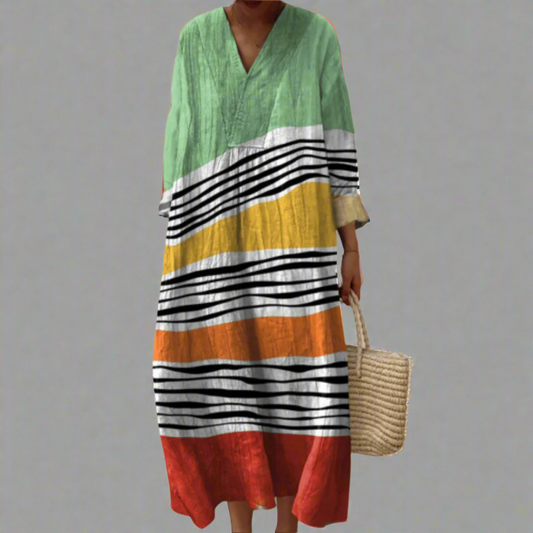 LP | abito casual Maxi a righe costiere