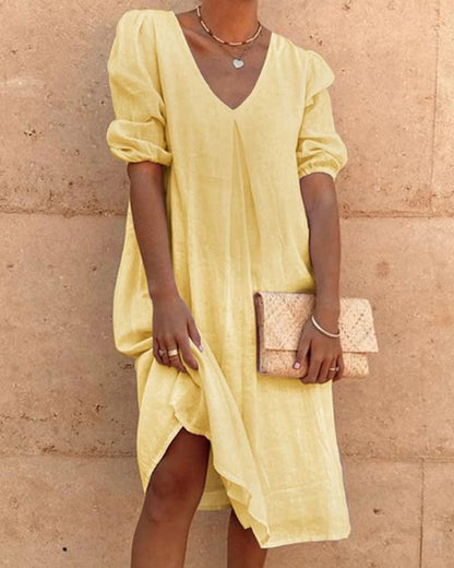 LP | Abito boho vintage con maniche a 3/4