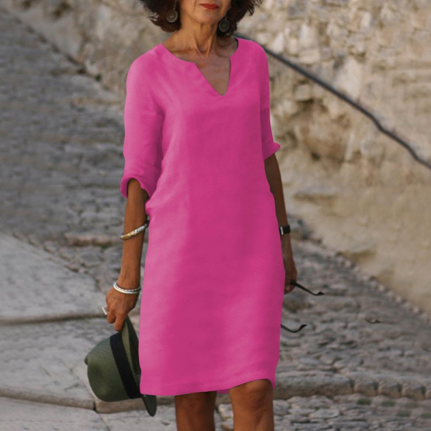 LP | Abito midi con scollo a V