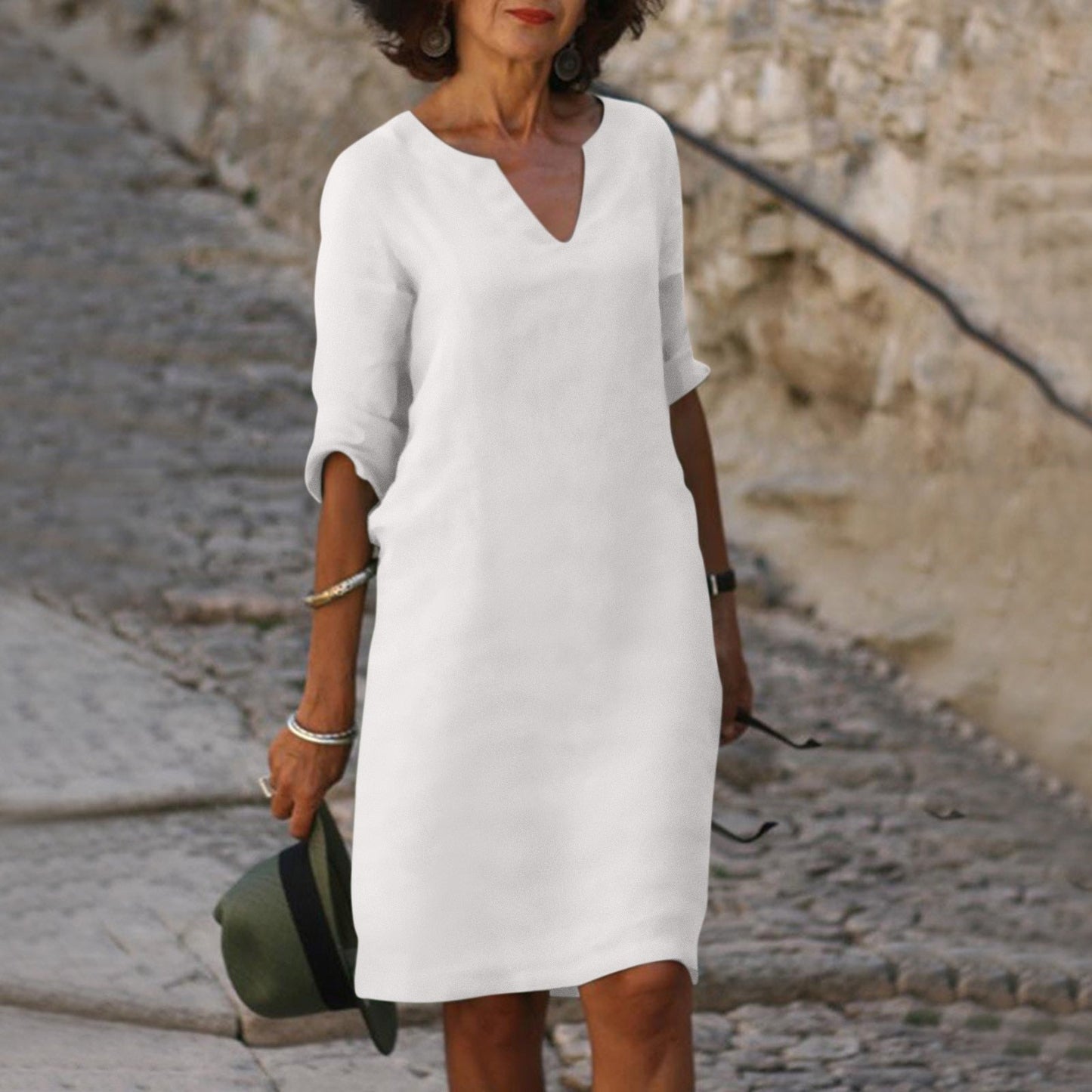 LP | Abito midi con scollo a V