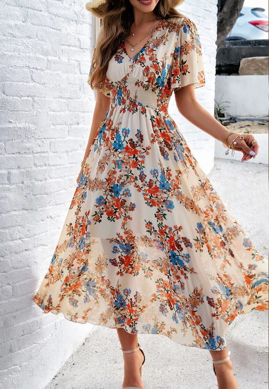 LP | Abito moda con stampa floreale