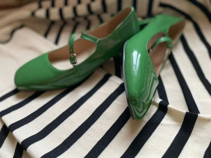 LP | Scarpe con tacco a blocco lucido