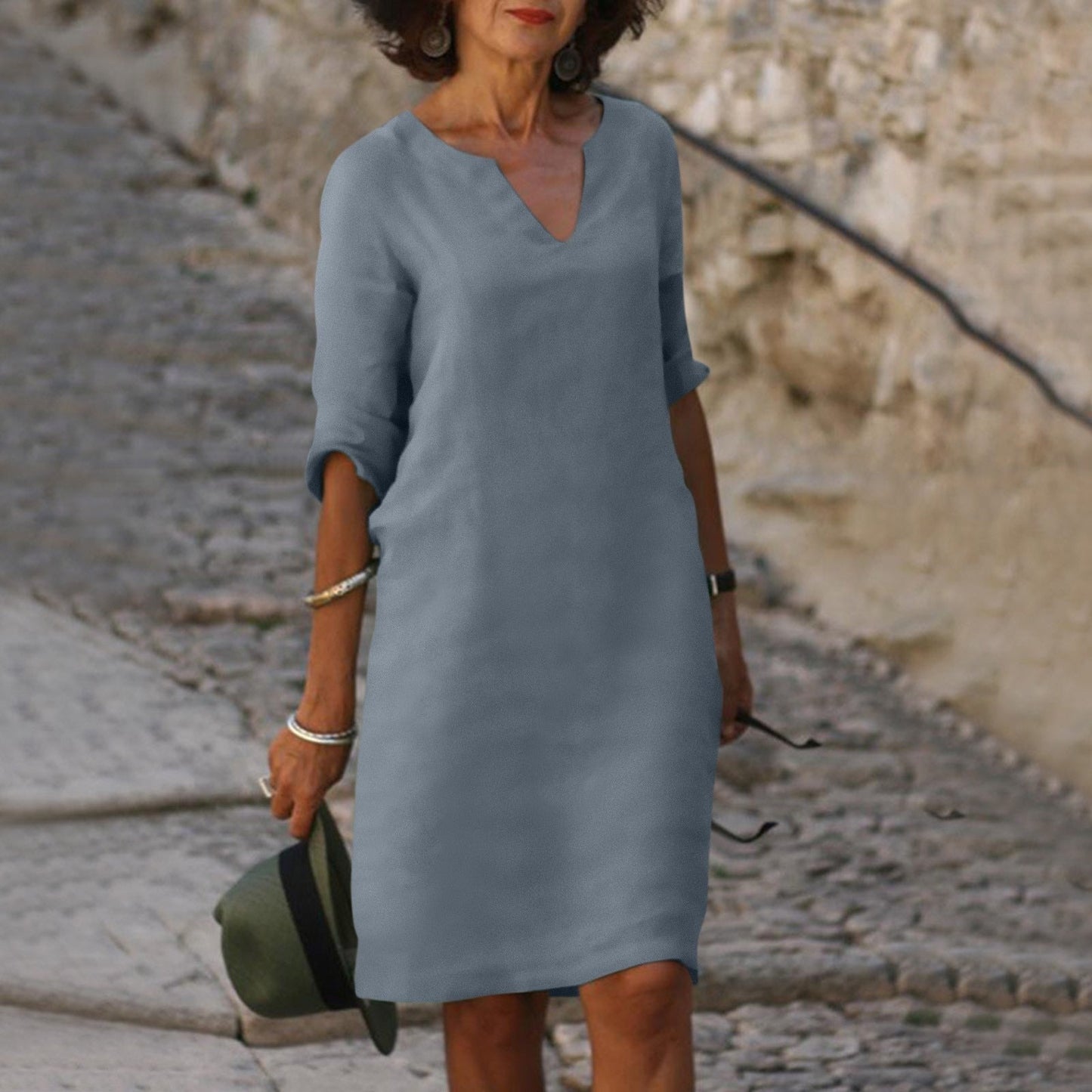 LP | Abito midi con scollo a V