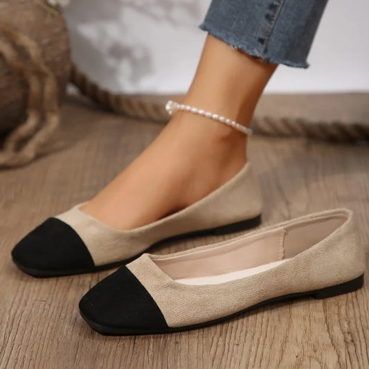 LP | Ballerine bicolore con punta quadrata per le donne