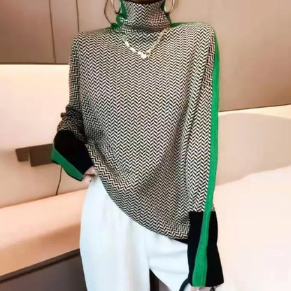 LP | Maglia a collo alto geometrica Modern Chic