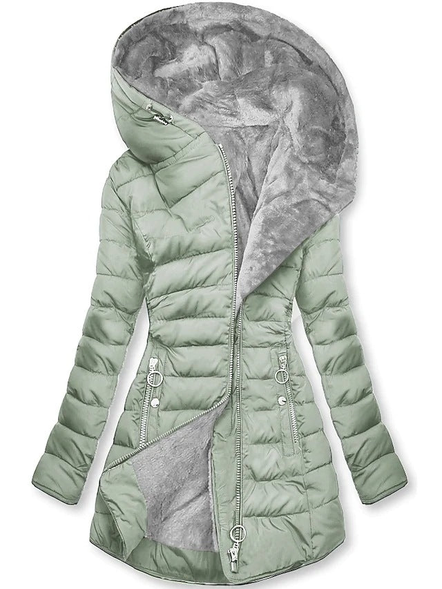 LP | Lussuoso cappotto invernale con fodera in pelliccia sintetica