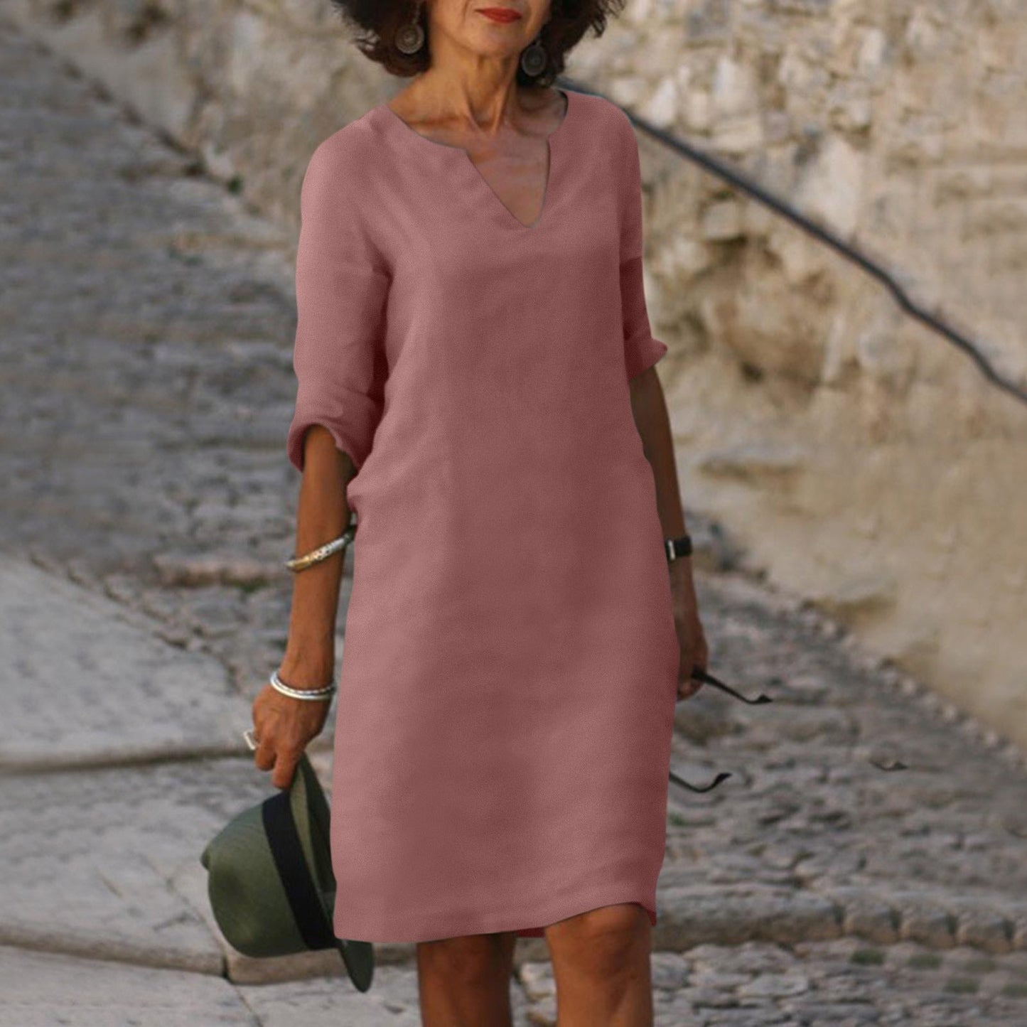 LP | Abito midi con scollo a V