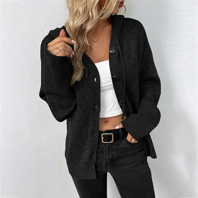 LP | Accogliente cardigan con cappuccio