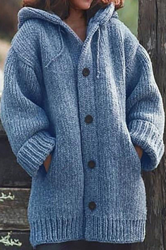 LP | Accogliente cardigan in maglia con cappuccio