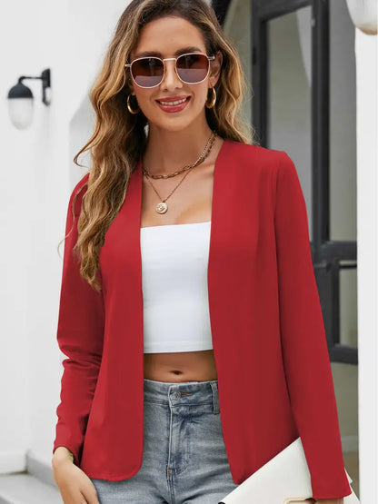 LP | blazer casual a maniche lunghe, aperto sul davanti
