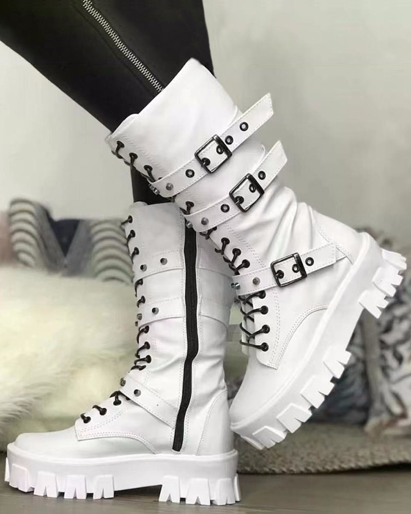 LP | Stivali con zip e fibbie