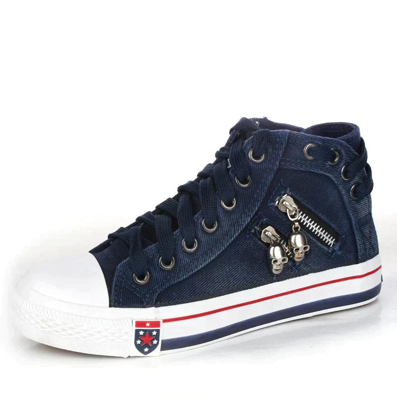 LP | Sneakers alla moda in tela con dettaglio zip