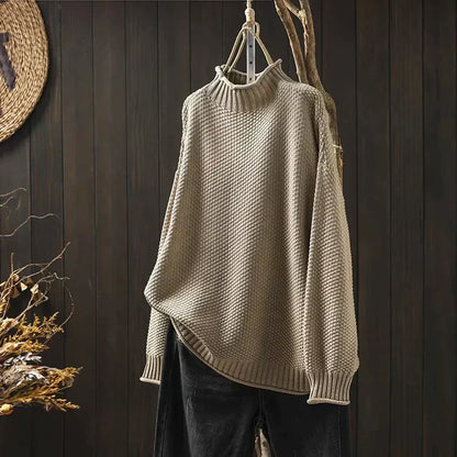 LP | Maglia con scollo a tartaruga in maglia grossa