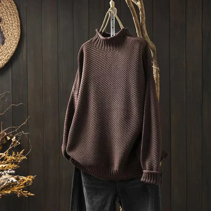 LP | Maglia con scollo a tartaruga in maglia grossa