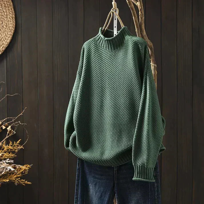 LP | Maglia con scollo a tartaruga in maglia grossa