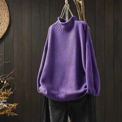 LP | Maglia con scollo a tartaruga in maglia grossa