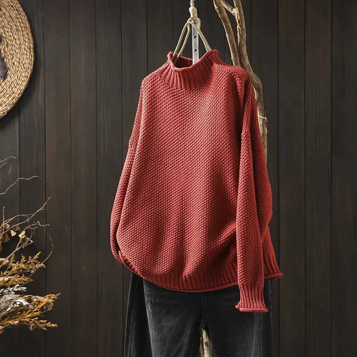 LP | Maglia con scollo a tartaruga in maglia grossa