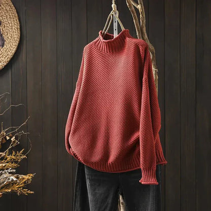 LP | Maglia con scollo a tartaruga in maglia grossa