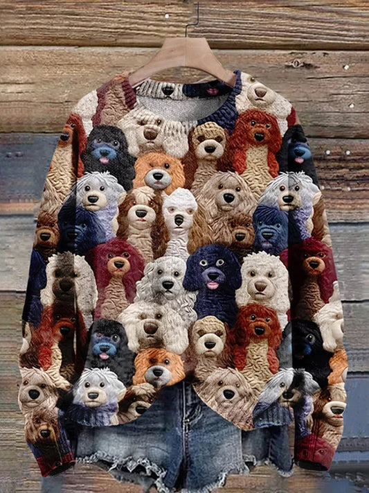LP | Maglia giocosa con motivo di cuccioli