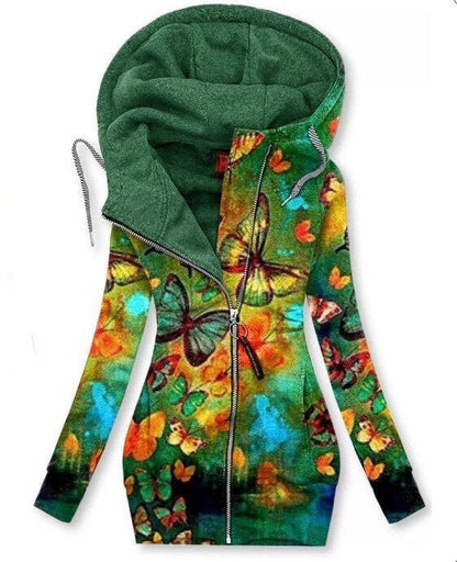 LP | Felpa con cappuccio asimmetrico con zip Artistic
