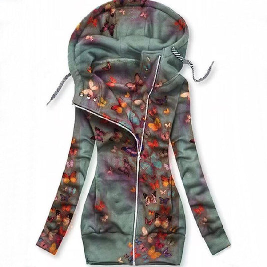 LP | Felpa con cappuccio asimmetrico con zip Artistic