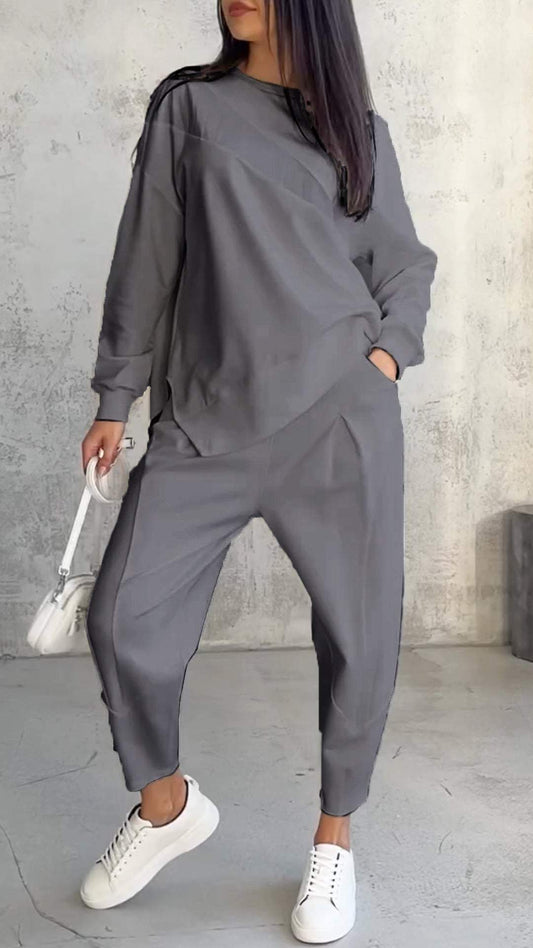 LP | Tuta casual da donna con maniche lunghe e pantaloni